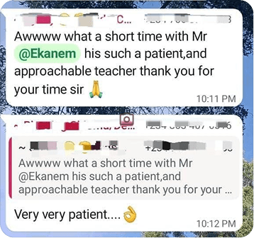 Student testimonial - ANONYMOUS — ENTREPRENEUR