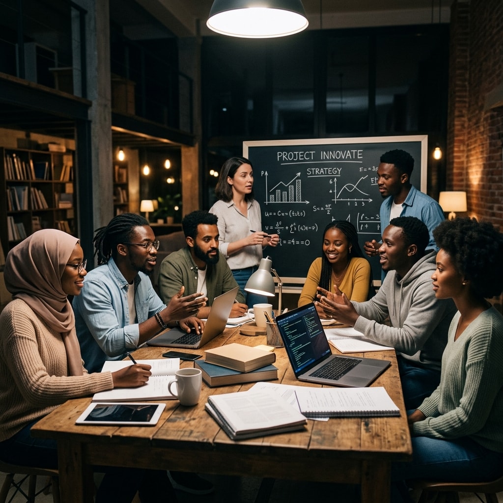 Students learning